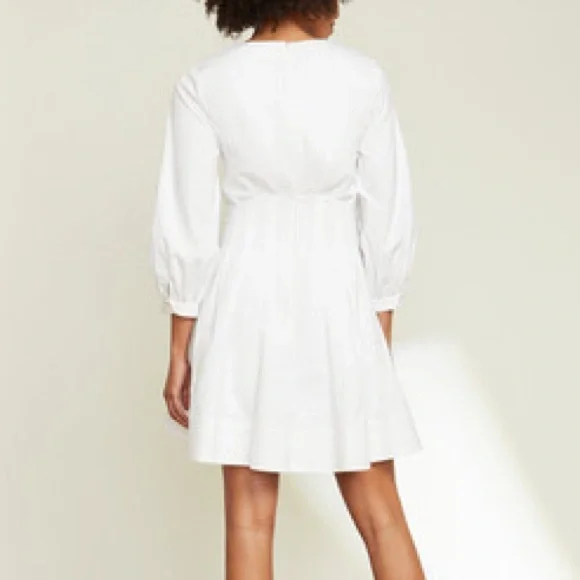 Veronica Beard Torres Corset-Waist Dress White Size 8 $498 MSRP - Picture 2 of 16